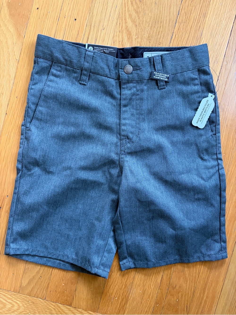 Volcom Frickin Chino Short charcoal grey modern straight skater boi 7 cotton pol